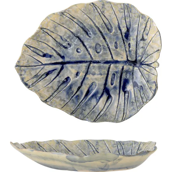 Rowan serveringsfad i bl stentj 32,5x26,5 cm