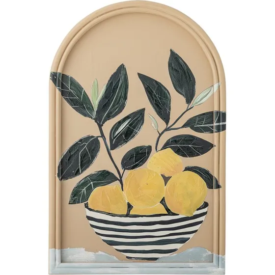 Limone Illustration i gul MDF med ramme, 33x51 cm