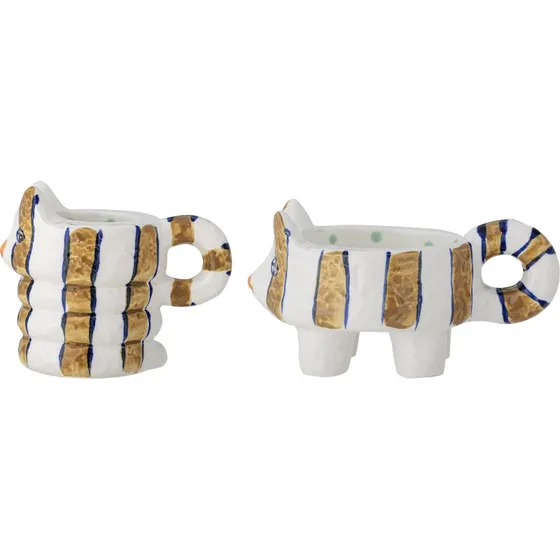 Bloomingville Caty lysestager i brun stentj, st af 2