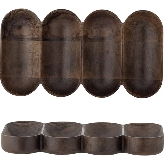 Bloomingville Maluna serveringsbakke i mrkt mangotr