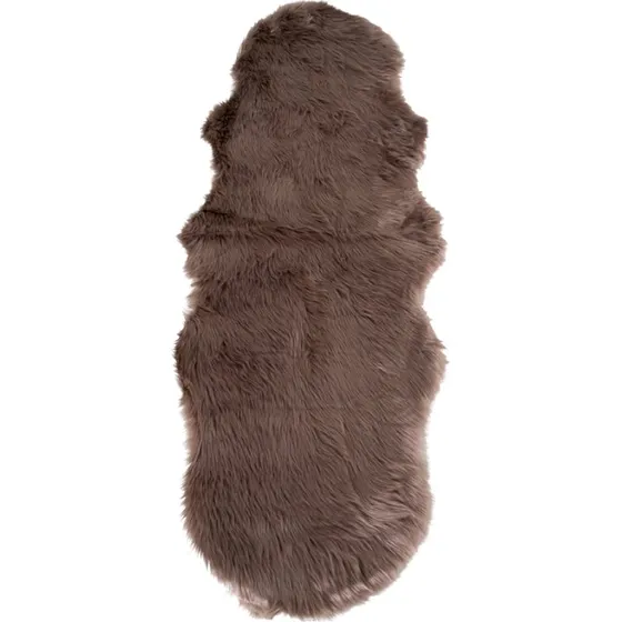 Imiteret lammeskind mushroom 60x180 cm