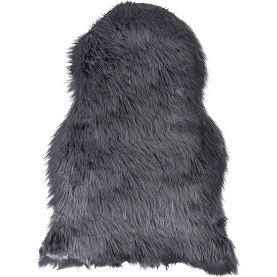 Imiteret lammeskind 50x85 cm – grå polyester