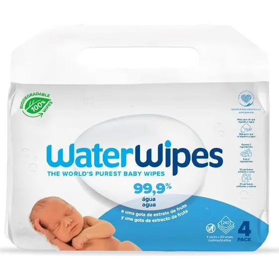 WaterWipes Bio babyvådservietter 4x60 stk