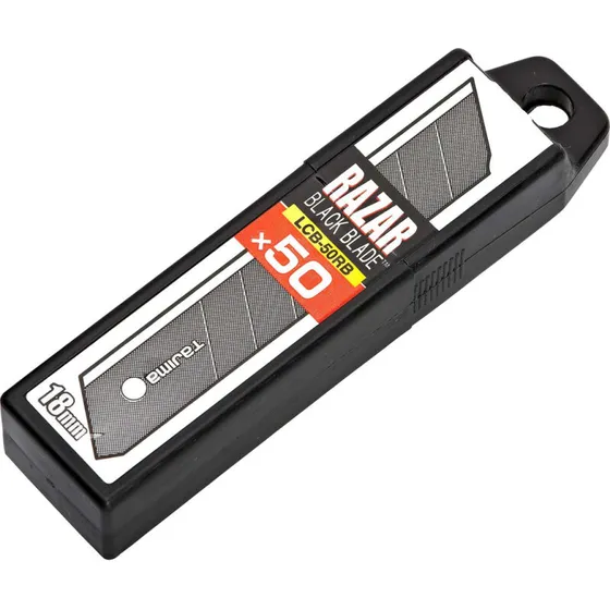 Tajima RAZAR Black knivblade 18 mm – 50 stk