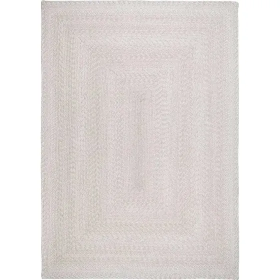 Menorca flettet tæppe 200x300 cm – sand, 100% genbrugt PET