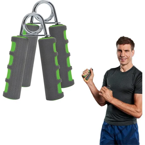 Schildkröt Hand Muscle Trainer 2-pak – Finger & Håndtræner 12–15 kg, Anthracite/Green