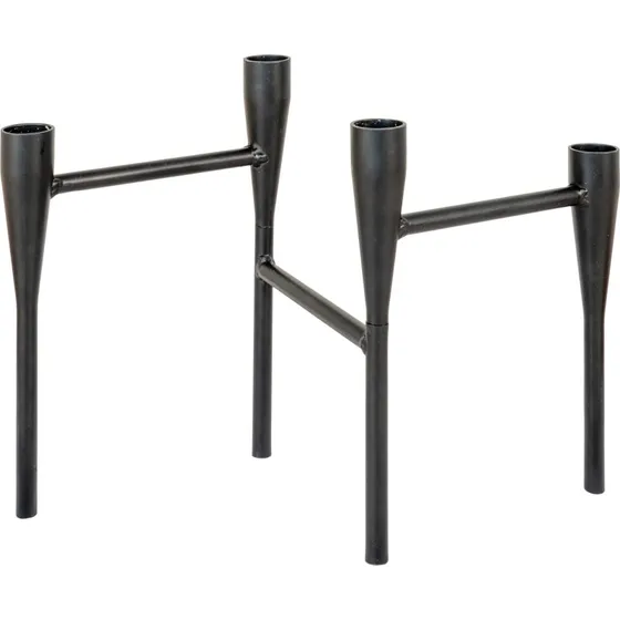 Sort metal lysestage 4-lys  House Nordic (H:21)