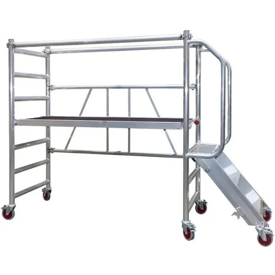 JUMBO foldestillads 178x74 cm med trappe og gelænder (178SKT)