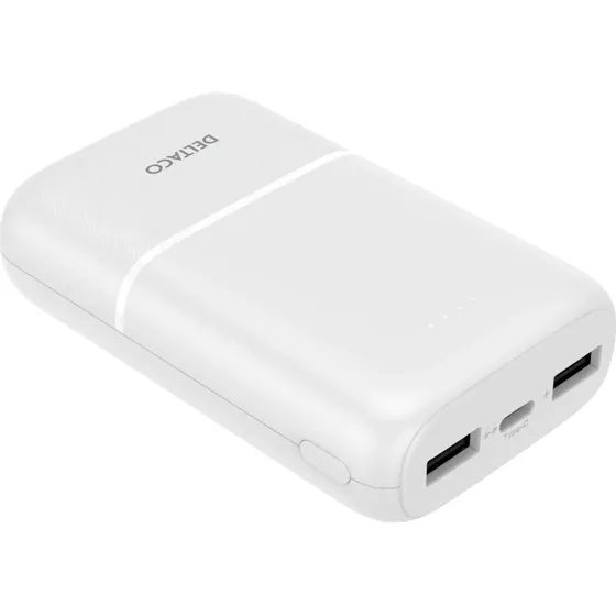 Deltaco Powerbank 10.000 mAh - 2x USB-A & 1x USB-C