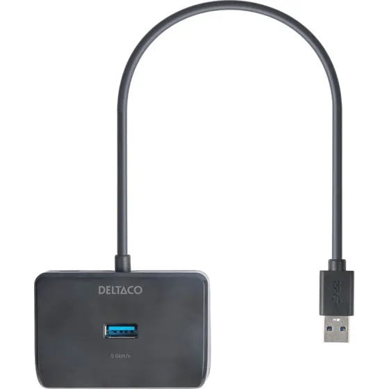 Deltaco HUB203 USB 3.0 4-port hub - Sort