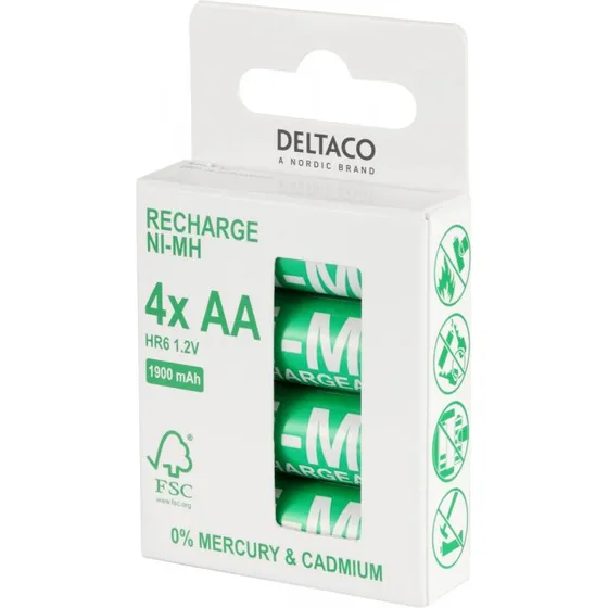 Deltaco Ultimate NiMH AA 1900 mAh - 4 stk