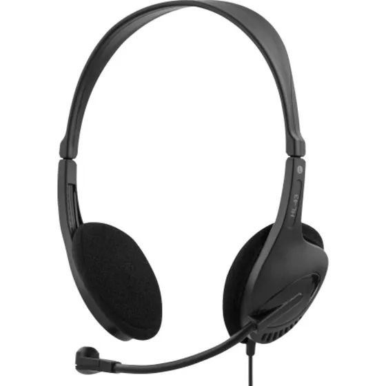 Deltaco HL-43 On-ear headset med kabelsvolumen, 3,5 mm