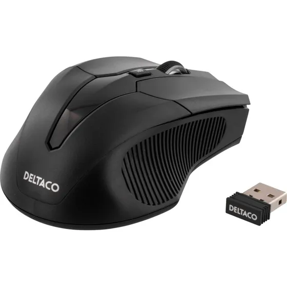 Deltaco trdls optisk mus 5 knapper med USB nano-modtager