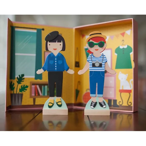 Petit Collage Magnetisk Klæd-ud Best Friends