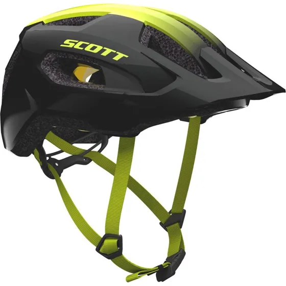 SCOTT Supra Plus cykelhjelm Black/Radium Yellow