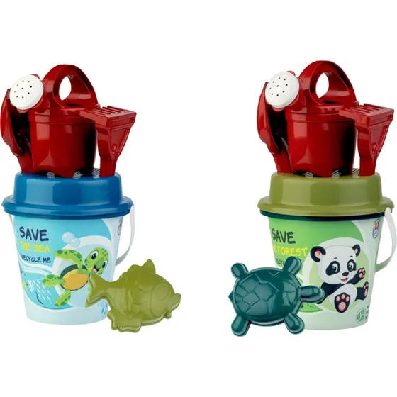 Sandst 6 dele i genbrugsplast  assorterede motiver