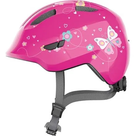 ABUS Smiley 3.0 Brnehjelm Pink Butterfly (50-55 cm)