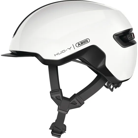 ABUS HUD‑Y cykelhjelm – Shiny White, Str. M