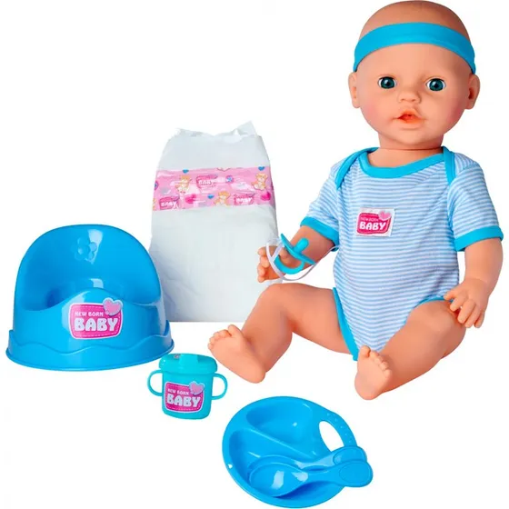 Simba New Born Baby drengedukke 43 cm med tilbehør