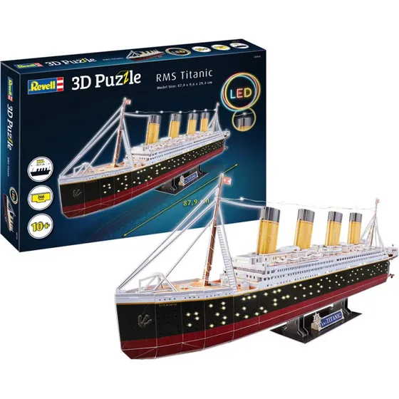 Revell 3D-puslespil RMS Titanic LED – 87 cm, 266 dele