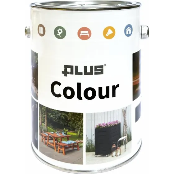 PLUS Colour Træbeskyttelse Dækkende 2,5 L Sort
