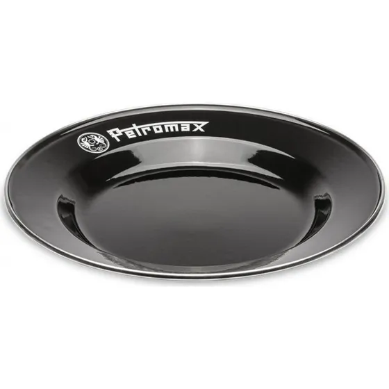 Petromax emaljerede tallerkener 2 stk  18 cm, sort