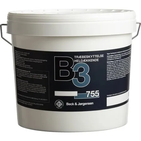 Beck & Jørgensen B3 755 Heldækkende Træbeskyttelse 5 L, Sort