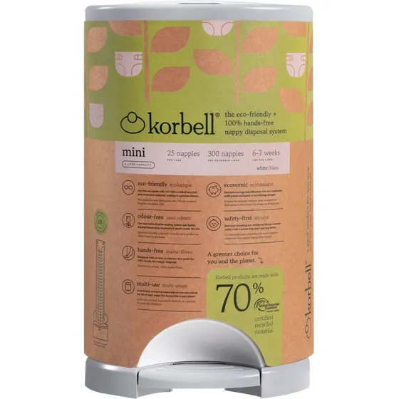 Korbell Mini Blespand 9 L (44 cm) Hvid inkl. refill