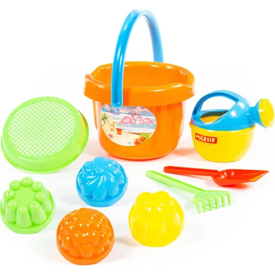 Polesie Sandsæt 9 dele – spand, forme & tilbehør