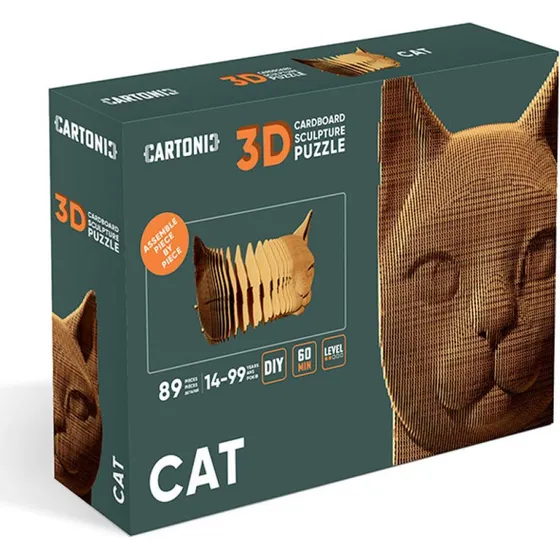 Cartonic 3D Puzzle Cat - 3D puslespil kat