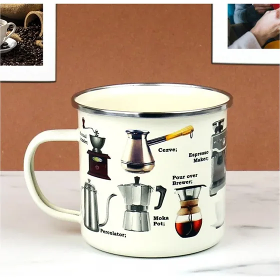 Gift Republic Emaljekrus - Coffee Krus