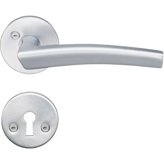 Beslagsboden Basic Modern dørhåndtag - børstet krom