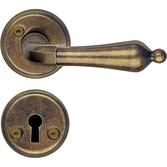 Beslagsboden Basic Romantic dørhåndtag, antik messing Ø21 mm