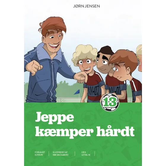 Jeppe kæmper hårdt – letlæst fodboldbog