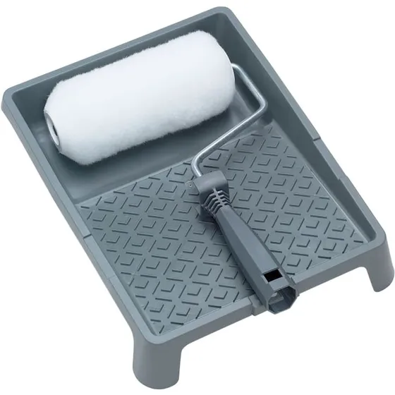 Malerrullesæt Grov 18 cm (rulle, skaft, bakke)