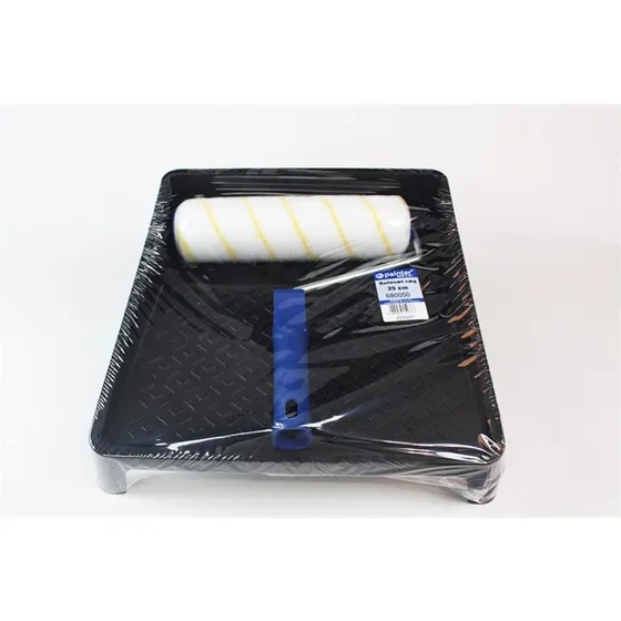 Roliba malerrullesæt 25 cm med microfiber rulle, skaft og bakke