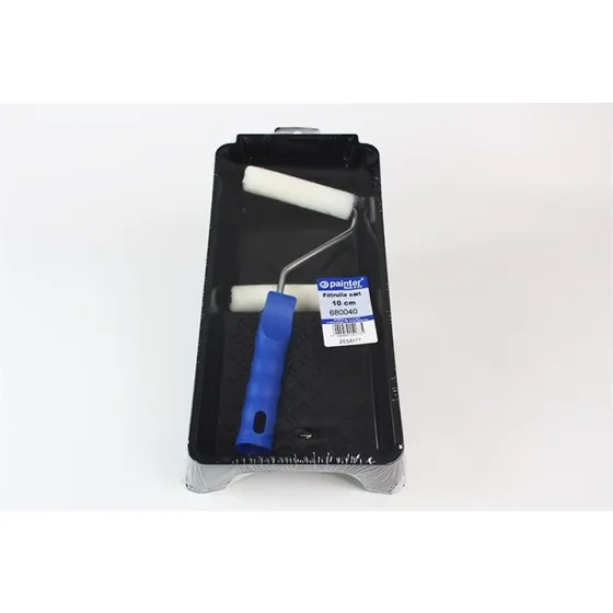 Roliba malerrullesæt 2 filtruller 10 cm med bakke og skaft