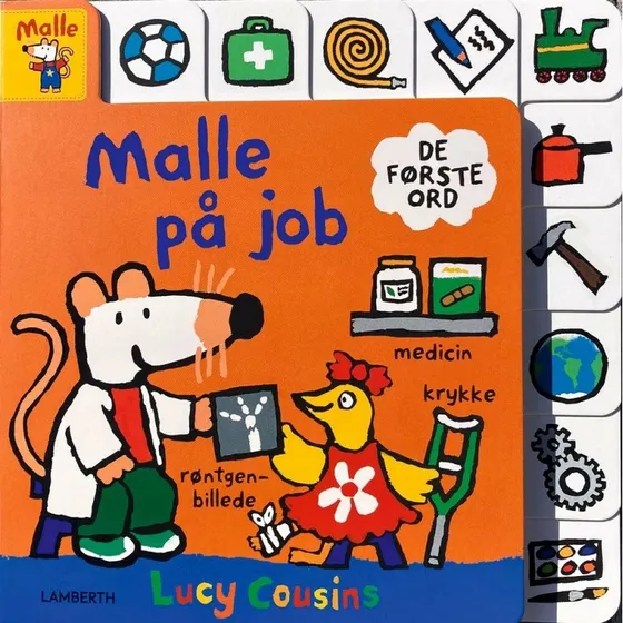 Malle på job – papbog af Lucy Cousins