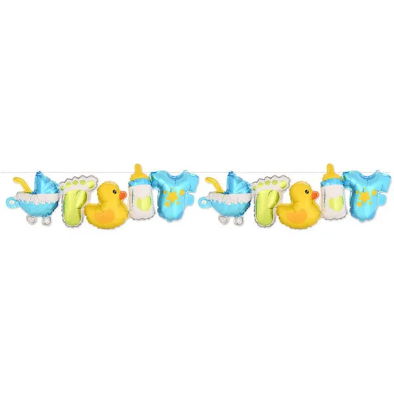 Baby dreng ballon streamers 9½" x 5'