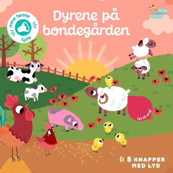 Pegebog med lyd – Dyrene på bondegården (1+ år)