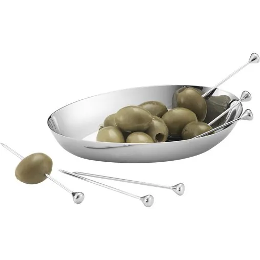 SKY spise- og cocktailpinde, 6 stk. rustfrit stål