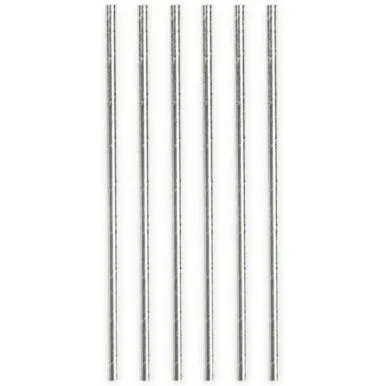 Sugerør Sølv 20 stk (papir, 197 mm)