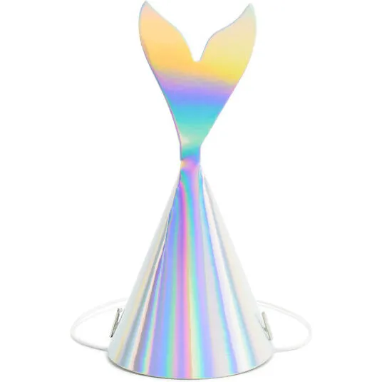 Iridescent Havfrue Festhatte 6 stk. 18 cm