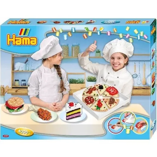 Hama Midi Snack Box  4.000 perler & perleplader