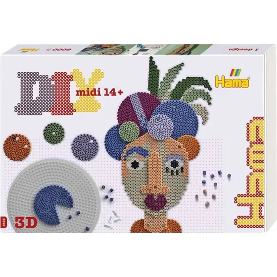 Hama Art Midi Maskesæt – 6.000 perler & skabeloner