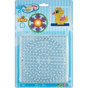 Hama Maxi perleplader - Firkant + Rund (transparent)