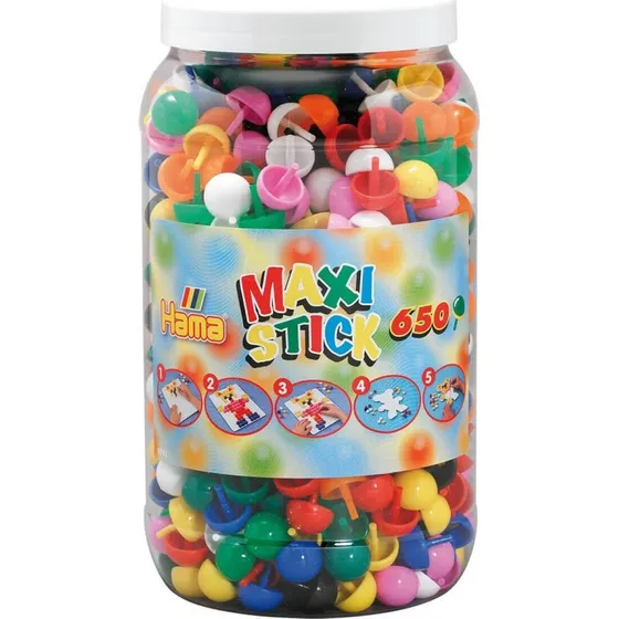 Hama Maxi Stick stifter 650 stk – farvede perler til hulplader