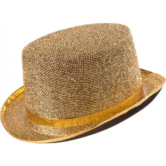 Lurex Cylinder Guld - Glitrende Tophat