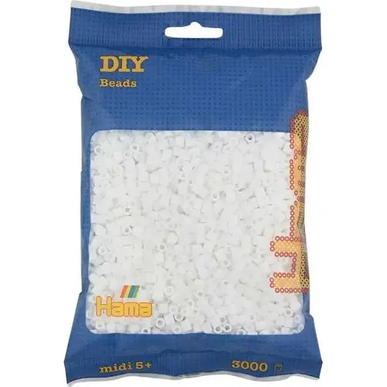 Hama Midi Perler 3000 stk – Hvid