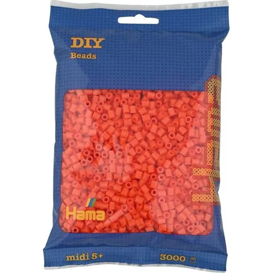 Hama Midi Perler Orange 3.000 stk